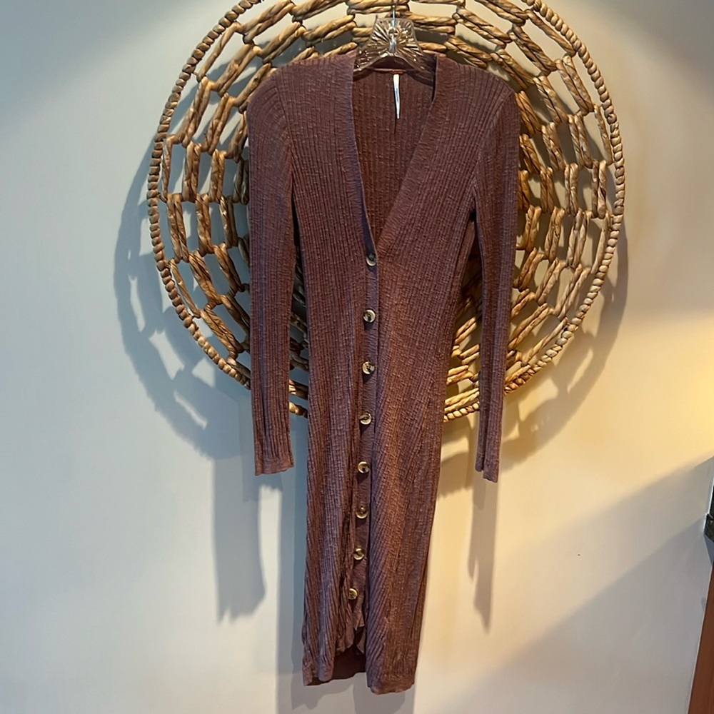 Free people longline cardigan sweater XS